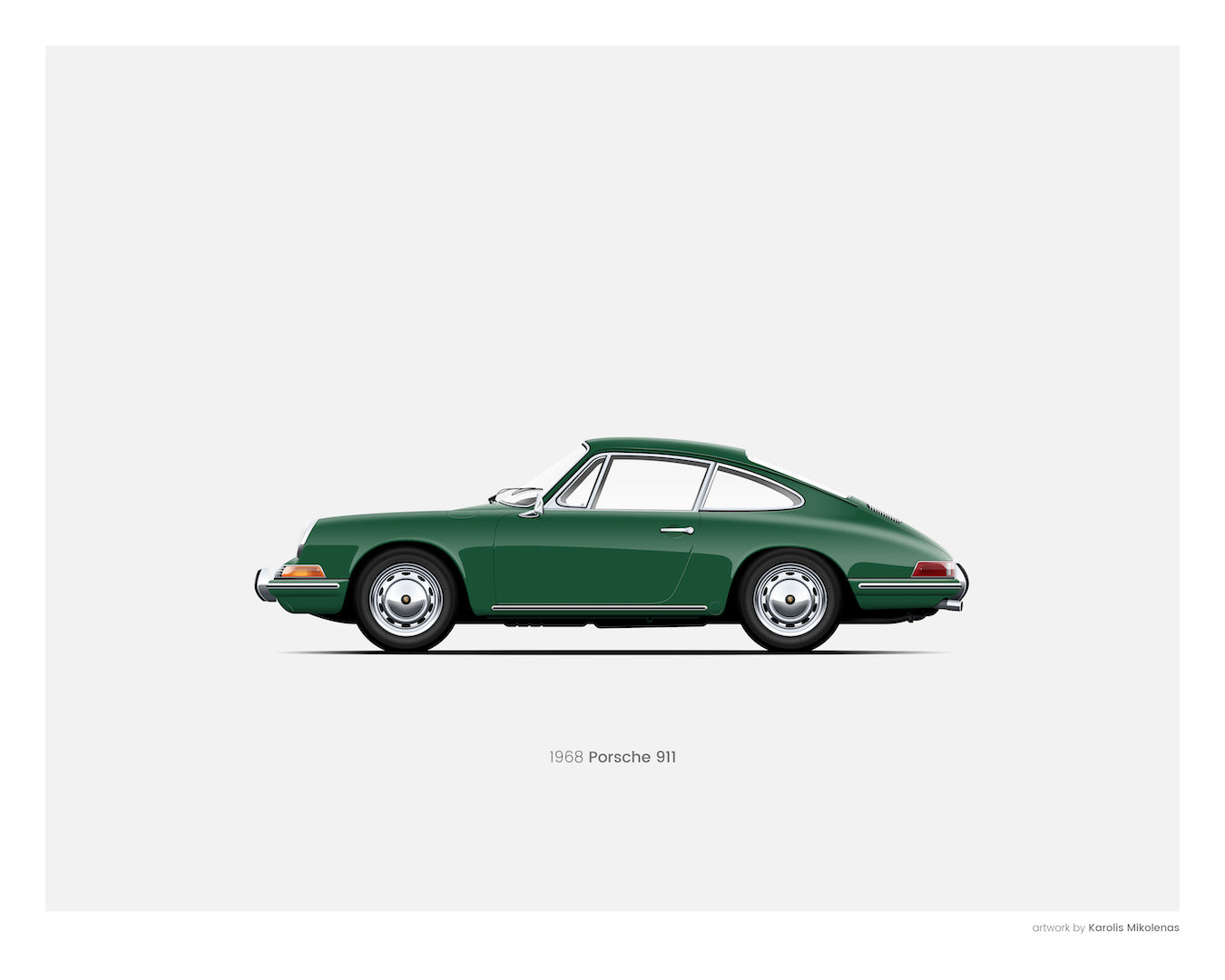 1968 Porsche 911 Аrt  Fine Аrt Print or Poster – Simply Petrol