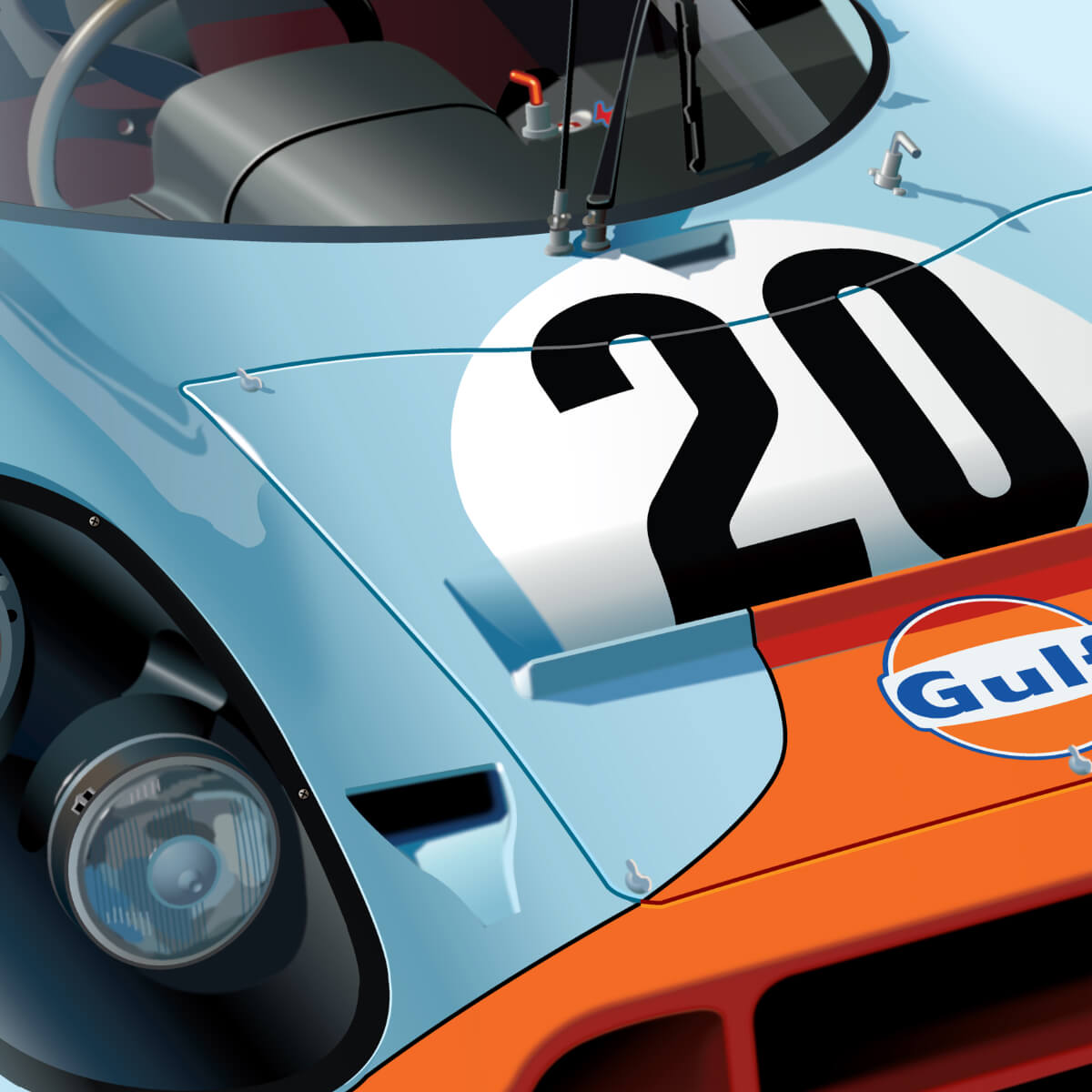 Porsche 917 Kurzheck #20 Gulf Livery